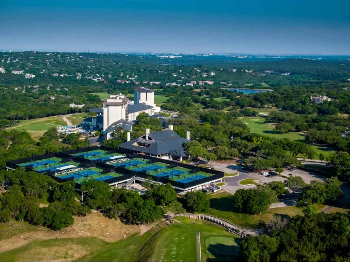 Aerial view of Barton Creek Country Club & Resort for article Barton Creek Offers Luxury Hill Country Living Near Austin for newcomers moving to Austin.