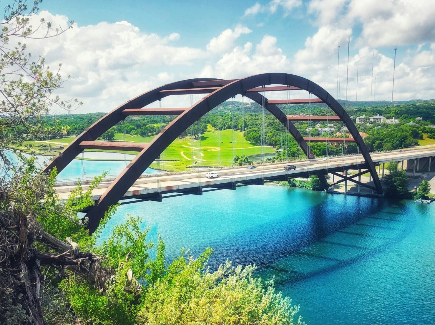 Pennybacker Bridge over Lake Austin in Austin Texas