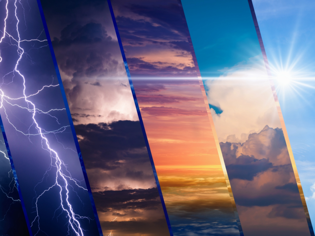 An image depicting different weather.