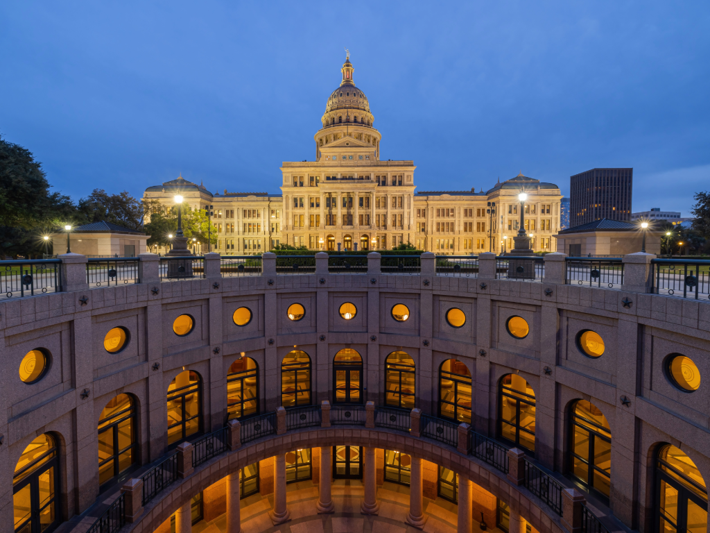 Austin State Capitol building. For Article - Exploring Downtown Austin for those moving to Austin.