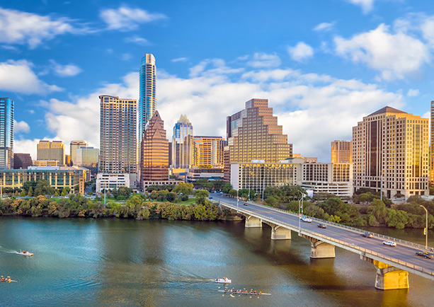 View of downtown Austin skyline