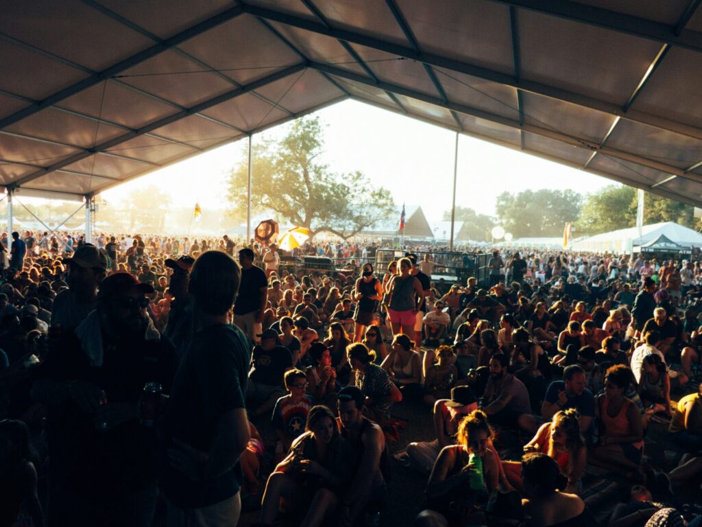 Crowd at an event. October events in Austin